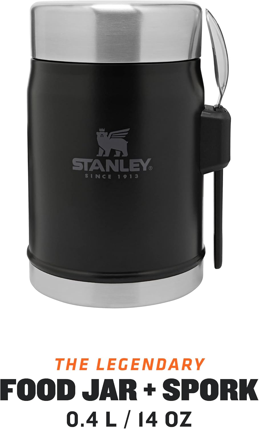 Stanley Classic Legendary Yemek Termosu, Mat Siyah, 0.4 Litre
