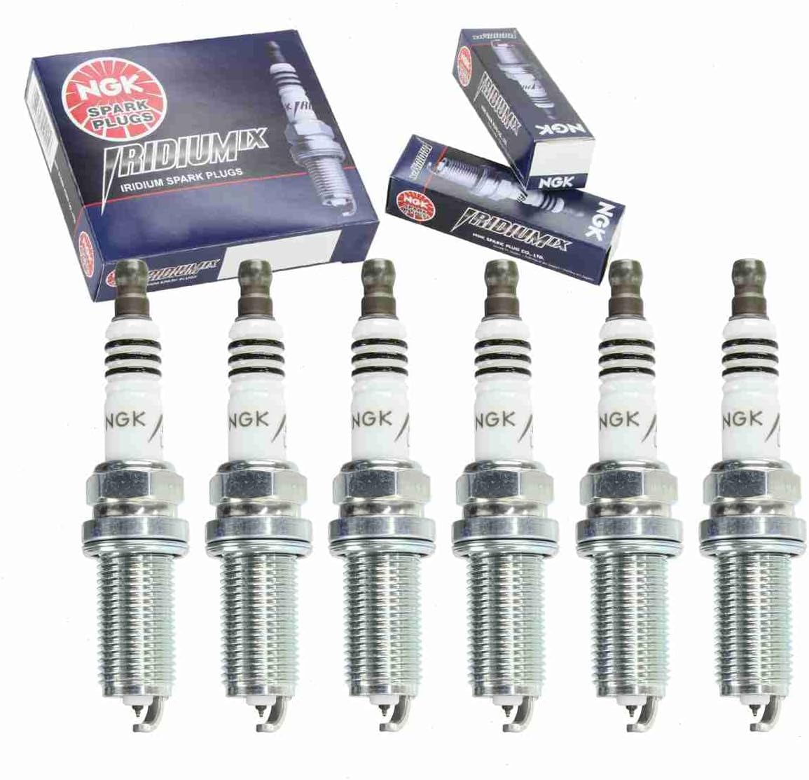 6 pc NGK Iridium IX Spark Plugs compatible with Kia Rondo 2.7L V6 2007-2012