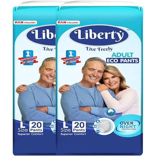Liberty Eco Adult Diaper Pants, Large, 40 Count 140cm