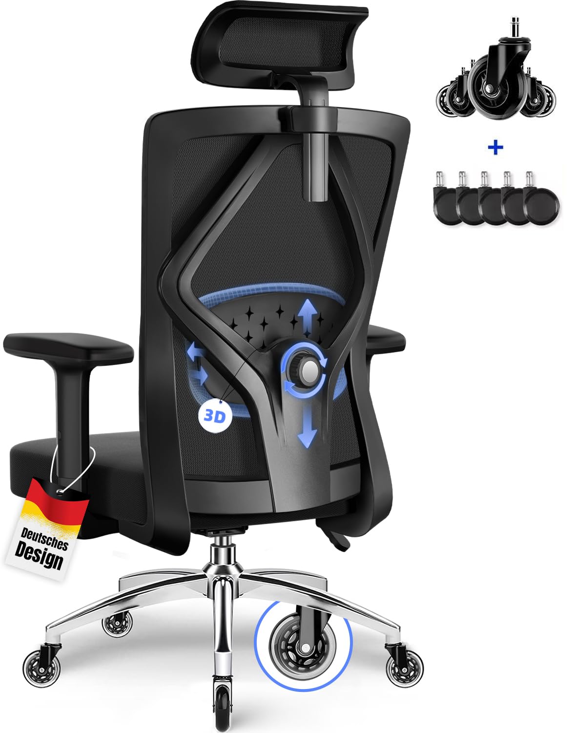 Daccormax Bürostuhl Ergonomisch – Schreibtischst Produktbild-Vorschau 2