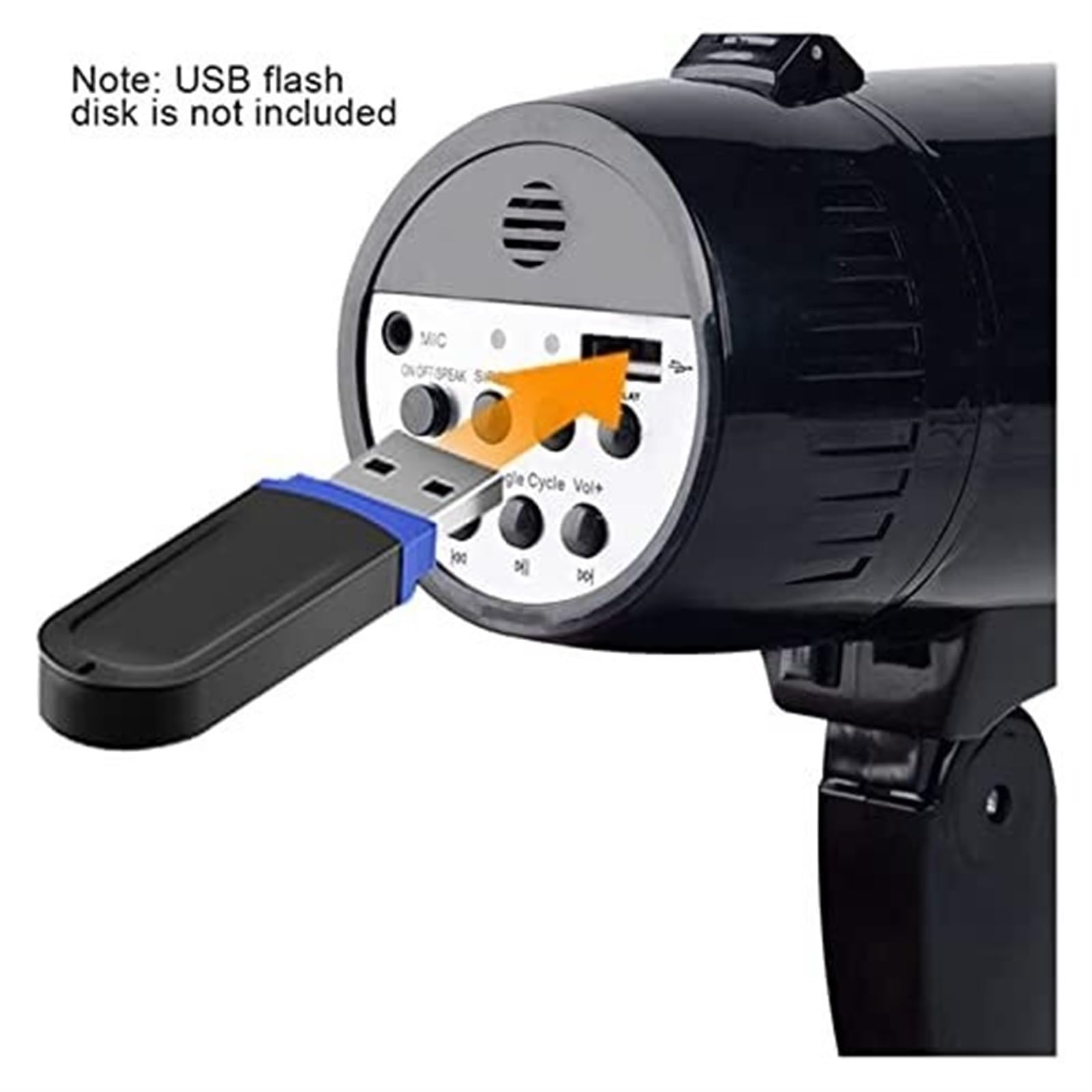 Speaker, Megáfono Altavoz Potencia Megáfono Portátil con Micrófono De Mano Desmontable, Ideal para Exteriores Eventos, etc.