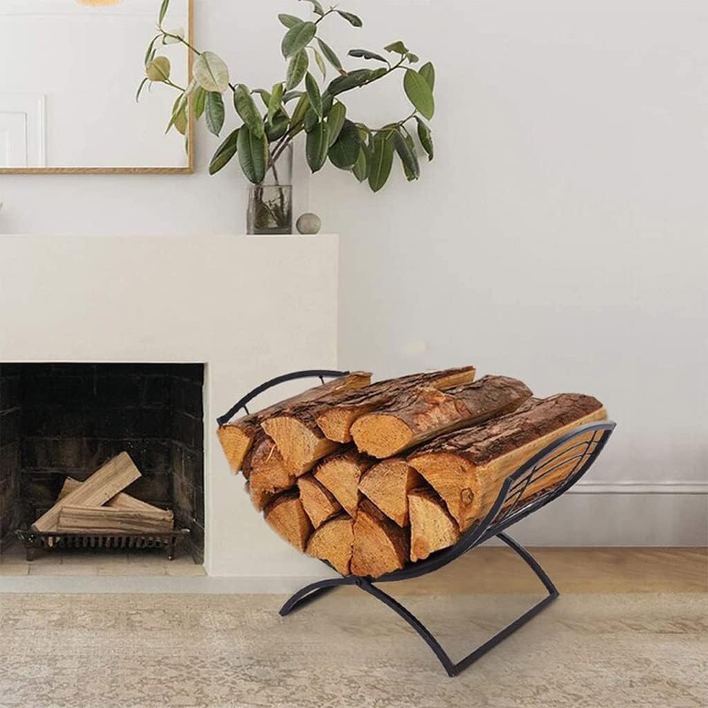 Firewood Storage Rack European Style Living Room Home Fireplace Decoration Firewood Rack Iron Folding Wood Firewood Storage Rack