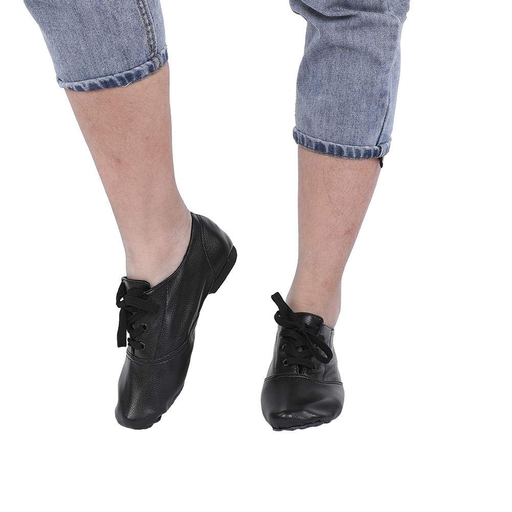 Chaussures de Danse Jazz, Chaussures de Jazz PU de Haute qualité, Chaussures de Sport à Enfiler élastiques pour Enfants Adultes