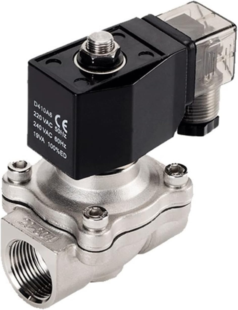 3/4quot; Stainless Steel 220v Water Solenoid Valve Normally Closed DN20 Solenoid Valve 1Pcs(Npt-24vdc-viton-seal)