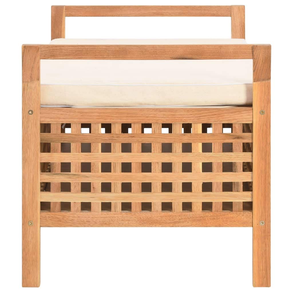 Générique Ławka do przechowywania 93x49x49 cm z litego drewna orzechowego z wyściełaną poduszką, przestronna przegroda do przedpokoju, sypialni lub łazienki, pokrowiec nadający się do prania