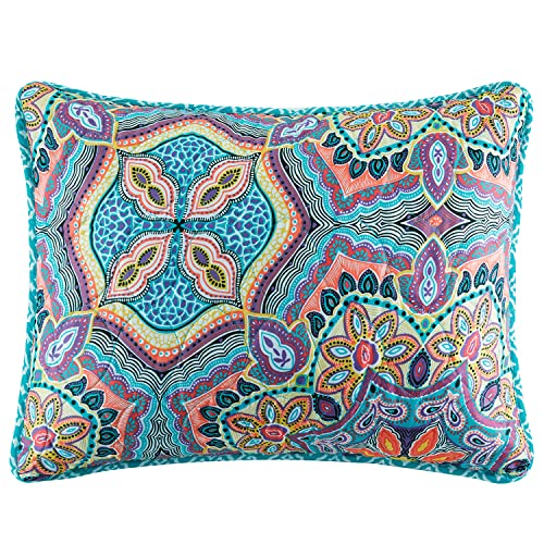 Vcny Home YAA-5QT-KING-IN-AQUA Yara Medallion 5 Piece Reversible Quilt Set thumb #3