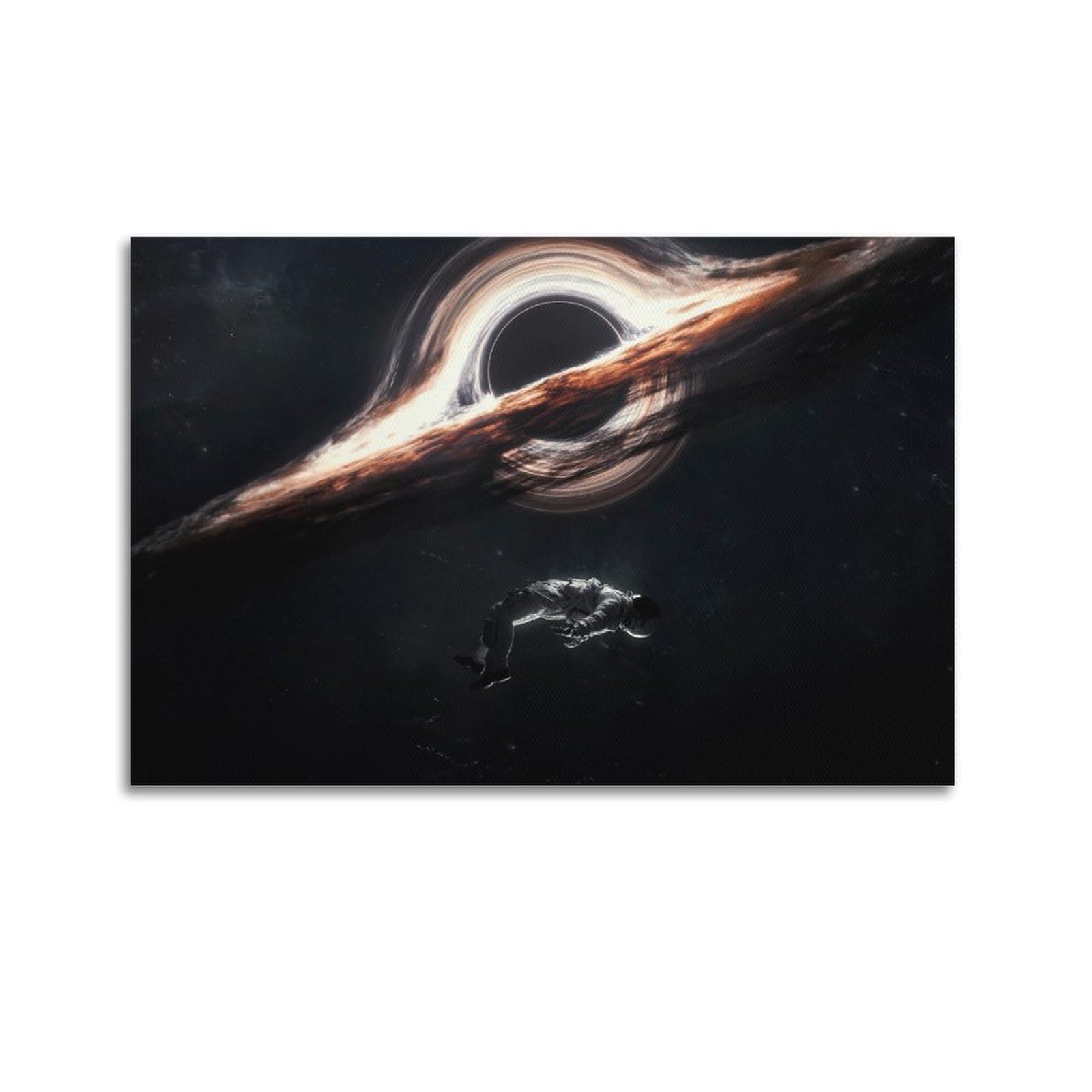 OKAHYS Black Hole Poster Astronaut Planet Space Poster Decorative Painting Canvas Wall Artworks Picture 12x18inch(30x45cm)