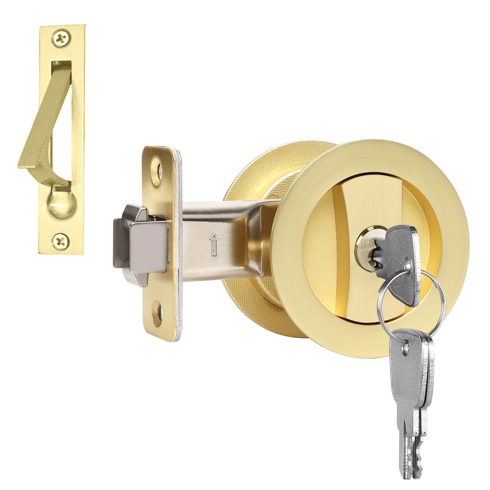 Serrure de porte de poche à clé pour régler les problèmes d'espace et de fermeture coulissante