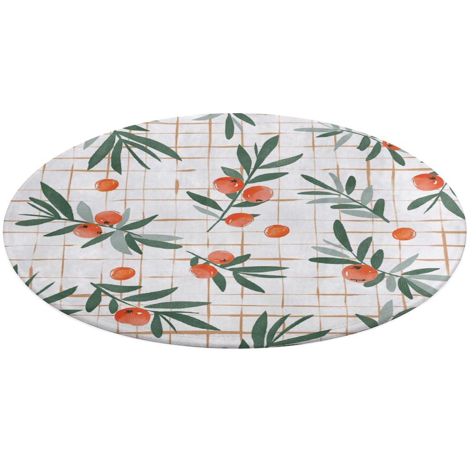 Alfombra de bayas rojas para baño y cocina que soluciona el suelo frío