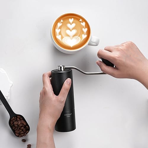 Miniatura 2 de TIMEMORE Molinillo de café manual con rebabas de acero inoxidable, molinillo de granos de café, castaño C3 ESP, ajuste interno ajustable,