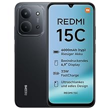 XIAOMI Redmi 15C Smartphone 4GB+256GB, 6,9 120Hz Display, 50MP AI Dual-Kamera, 6000mAh Akku, 7,99mm schlank, Midnight Black