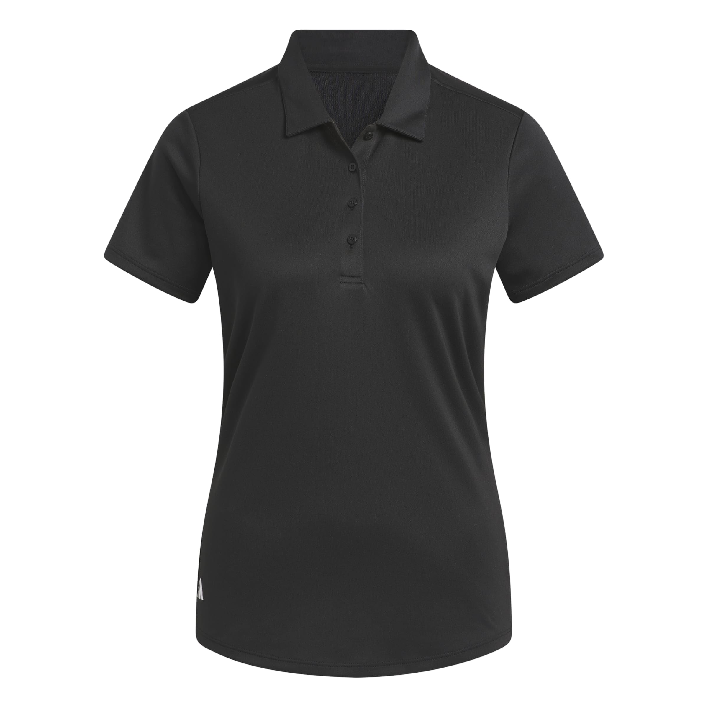 adidas Women's Women's Solid Performance Short Sleeve Polo Shirt, Black, M