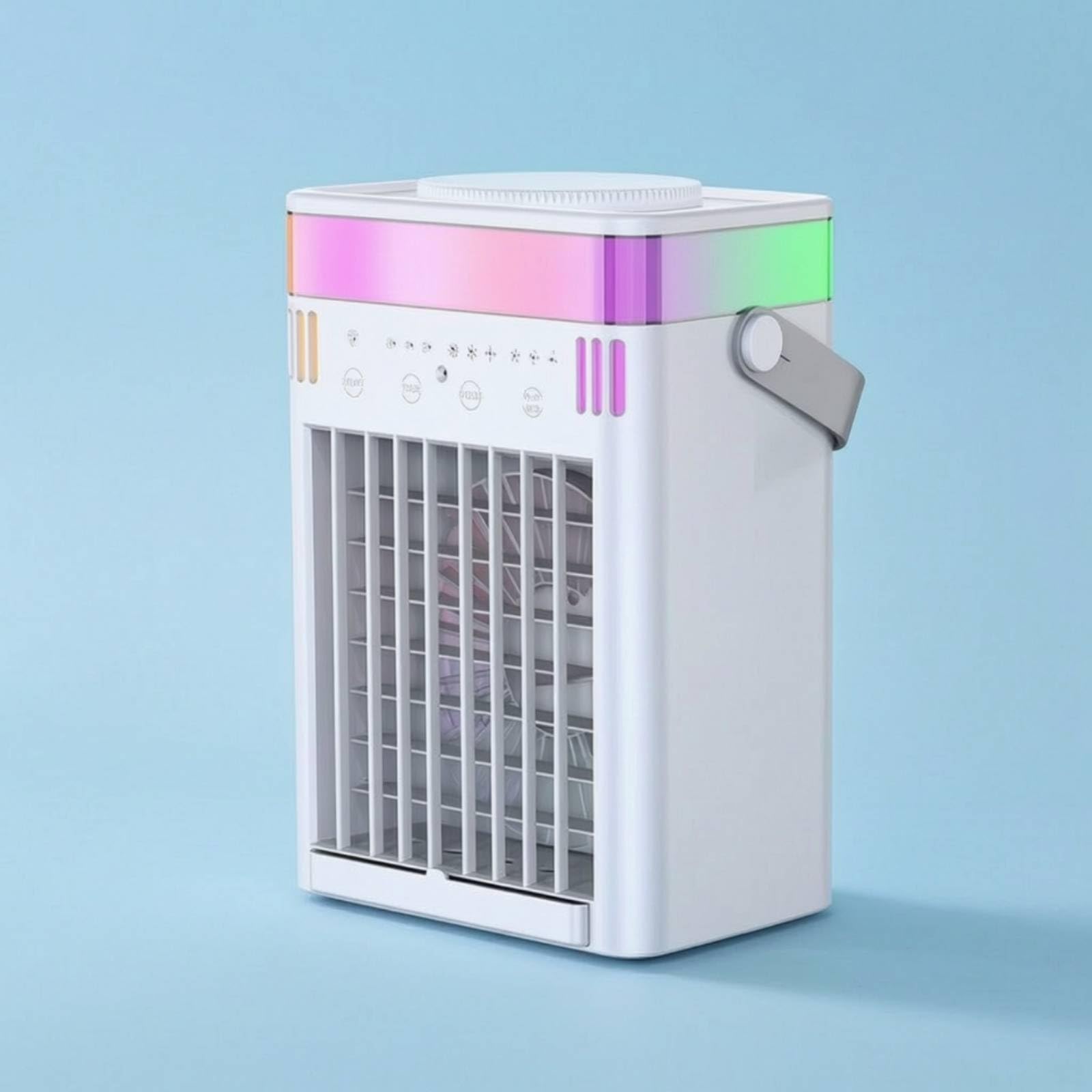 Ventilatore con Umidificatore USB Mini Condizionatore da Scrivania Silenzioso Ventilatore da Scrivania per Impiegati, Studenti, Ufficio