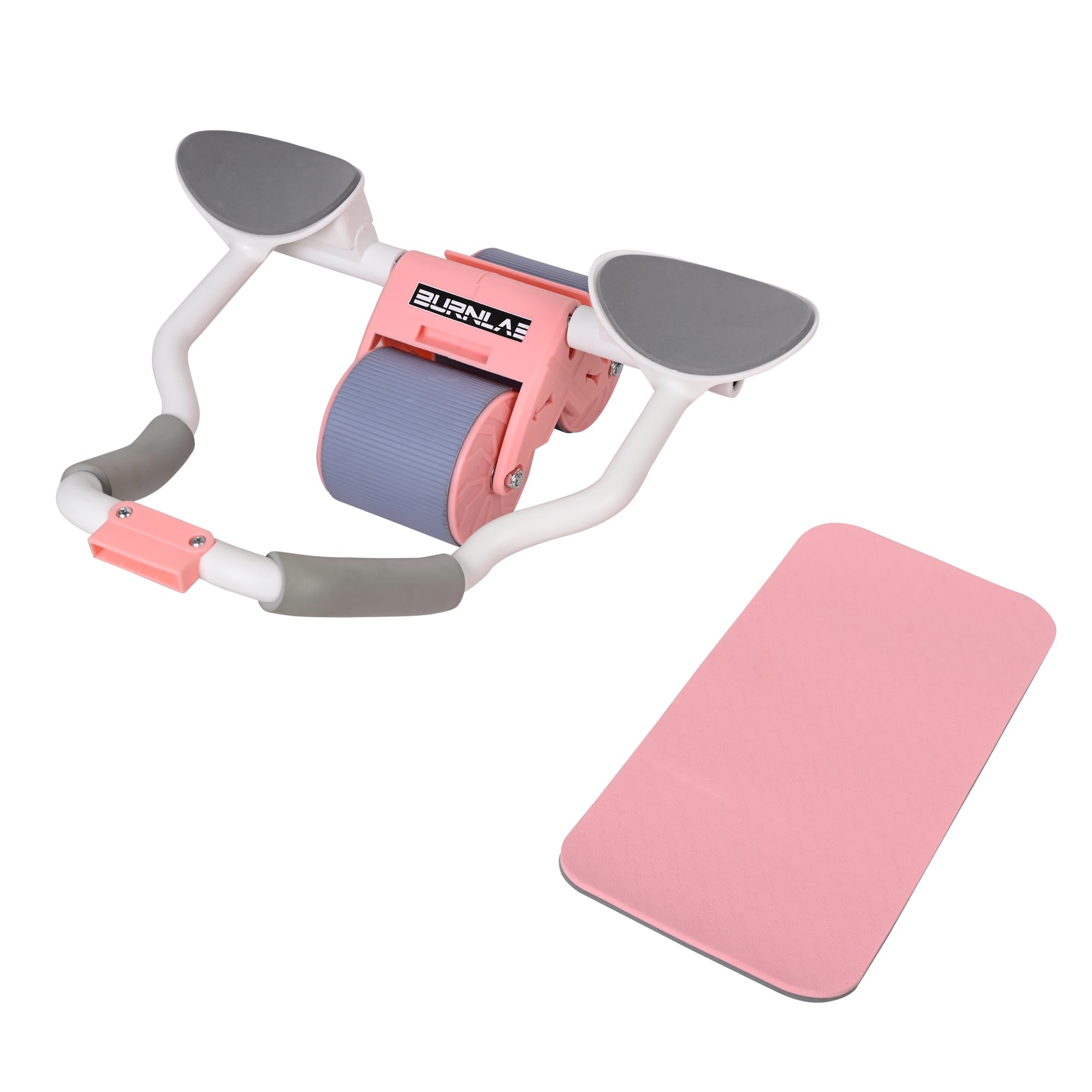 Burnlab Abs Roller Wheel Workout Automatic Rebound With Elbow Support 2 In 1 Abdominal Wheel, Abs Workout Wheel For Men & Women, Dynamic Core Trainer Plank Exercise Roller with Timer & Phone Stand (Pink)-image-39