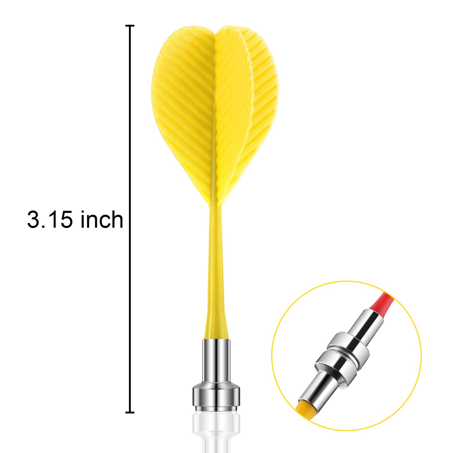 Amazon.co.jp: Gejoy 24ピース 磁気ダーツ プラスチックダーツ 交換用