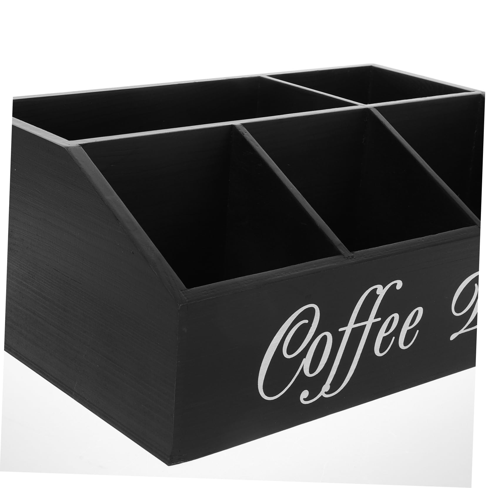 SOLUSTRE Holz Kaffee-organizer Für Arbeitsplatte Kaffeebar-organizer Aufbewahrungsbox Für Kaffee-zubehör Zuckerpäckchen Papiertücher Strohhalme