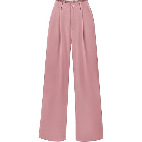PRETTYGARDEN Wide Leg Pants for Women Trendy 2025 Fall High Waisted Business Casual Outfits Work Pant Trousers