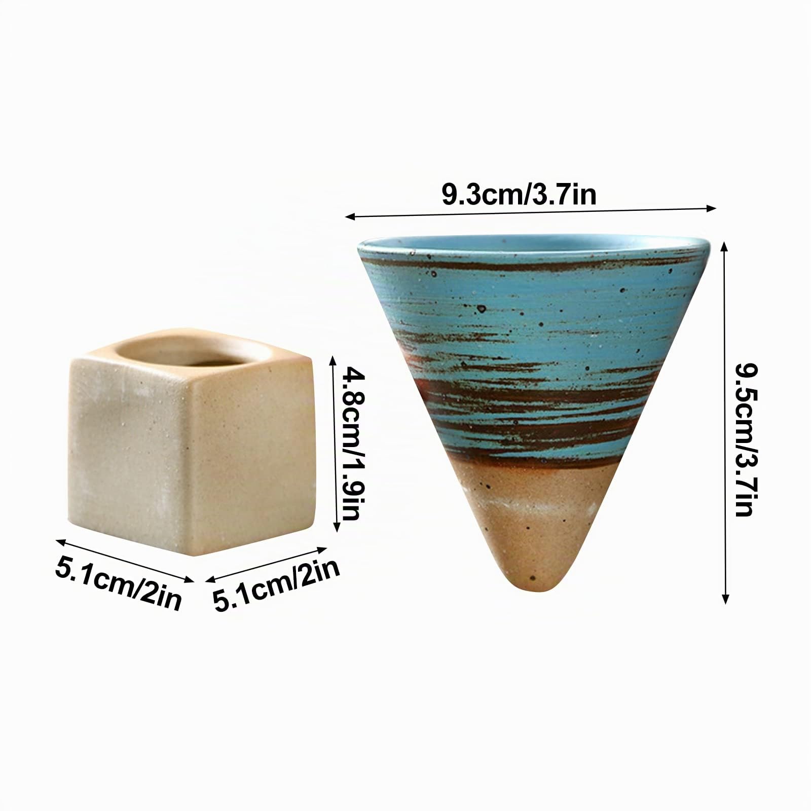 4 tazas de café de cerámica vintage con base de 200 ml, taza de café de cerámica gruesa creativa, taza de té para café expreso, té con leche