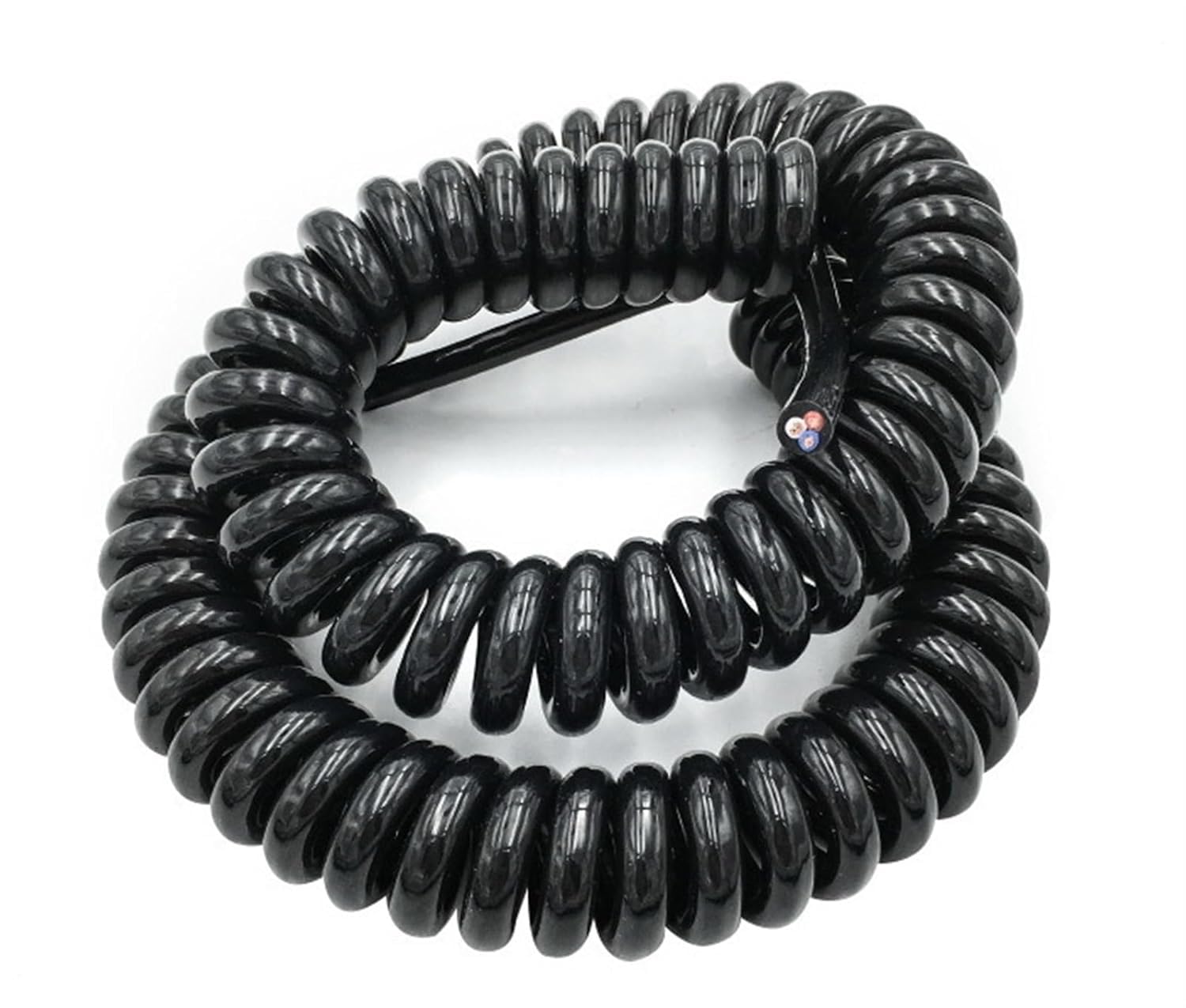 BDAYEK Spring Spiral Cable Telescopic cable,Trunking Solid Spring Spiral Power Cord 2 Core and 11 Black and White Wire Extend Tensile Cable Connector(6core 24AWG,Stretch 5 meter)