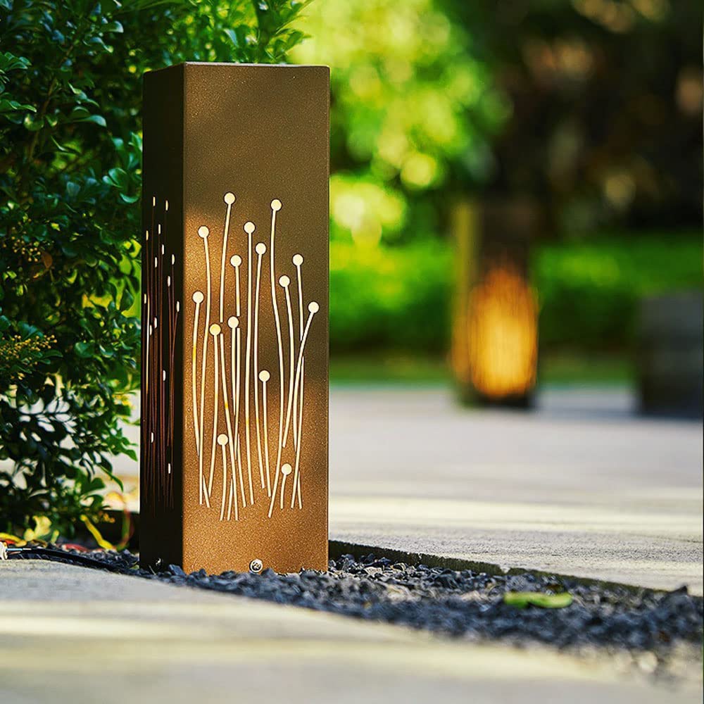 Hohles Design für den Außenbereich, IP55, Pfostenlampen, wasserdicht, für Gartenzaun, Säulenlampe, Gehäuse aus Edelstahl, Pfostenleuchte für den Außenbereich