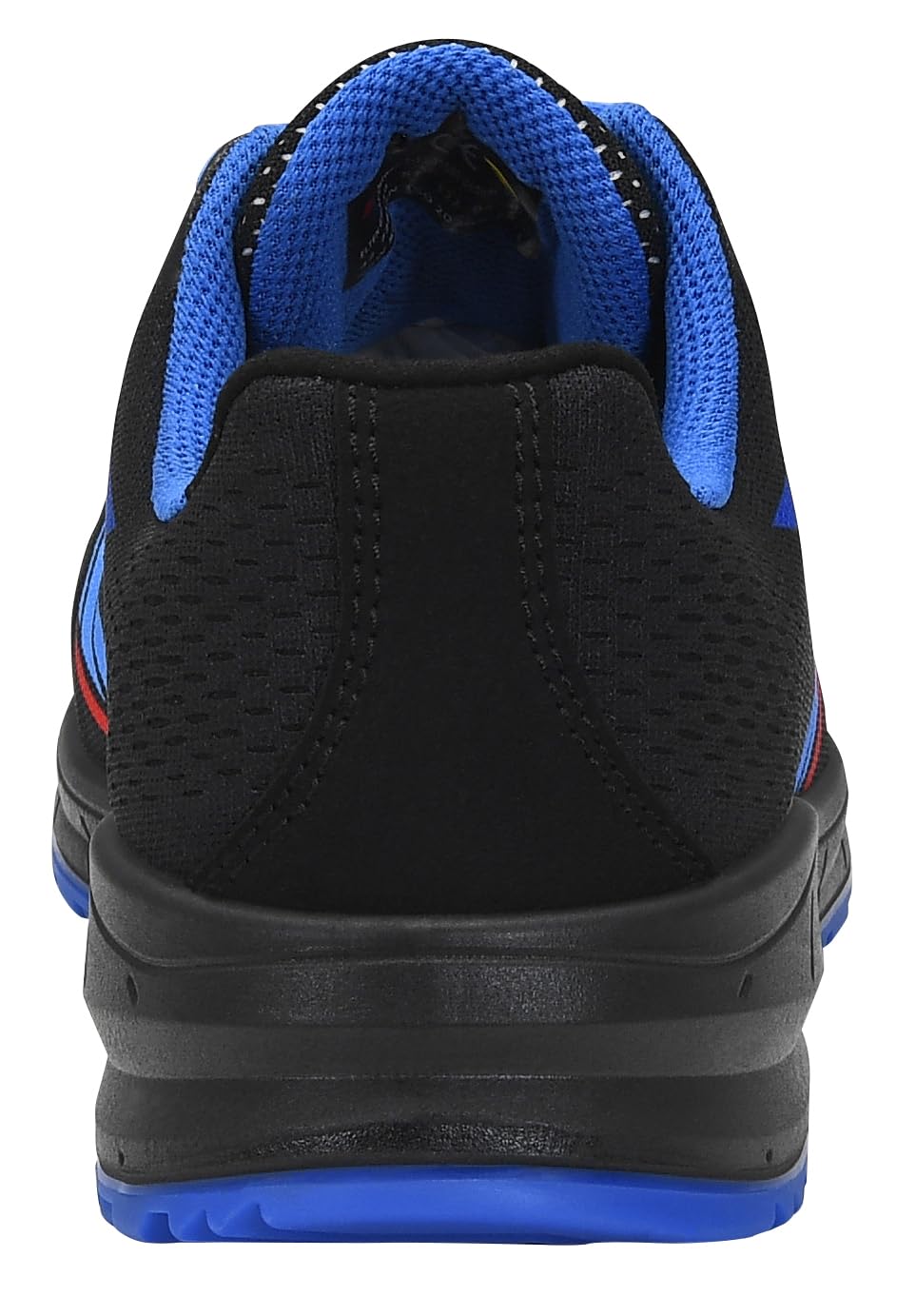 ELTEN Obuwie ochronne Larkin XXSports Black-Blue Low ESD S1, dla kobiet i mężczyzn, tekstylne, stalowe noski, lekkie, sportowe, czarne/niebieskie