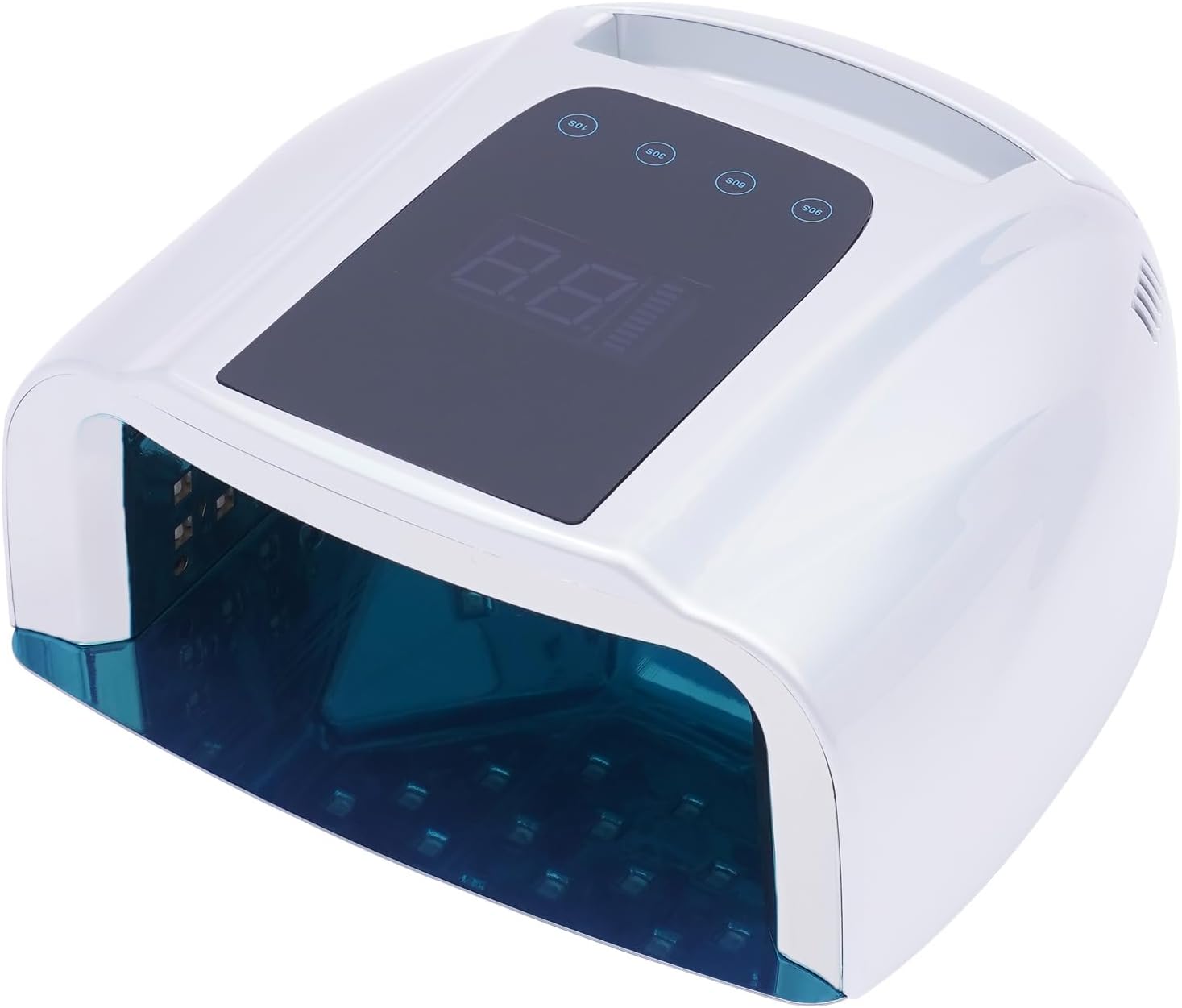 96W UV/LED Nail Lamp Dryers Cordless, 42 Beads Cordless Gel Polish Dryer with 15600mAh Battery, Fast Curing Wireless Builder Gel Lamp for Salon, Home Manicure (Silver)