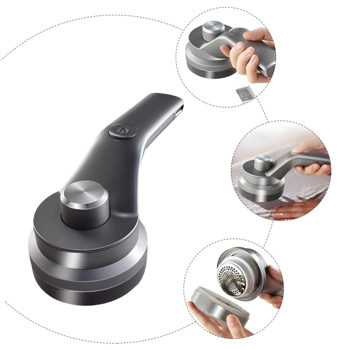 Homoyoyo 1pezzi Levapelucchi Elettrico Rimuovi Pelucchi Per Vestiti Ricaricabile Usb Levapelucchi Per Maglioni Sciarpe Cappotti Guanti Coperte Non Danneggia i Tessuti