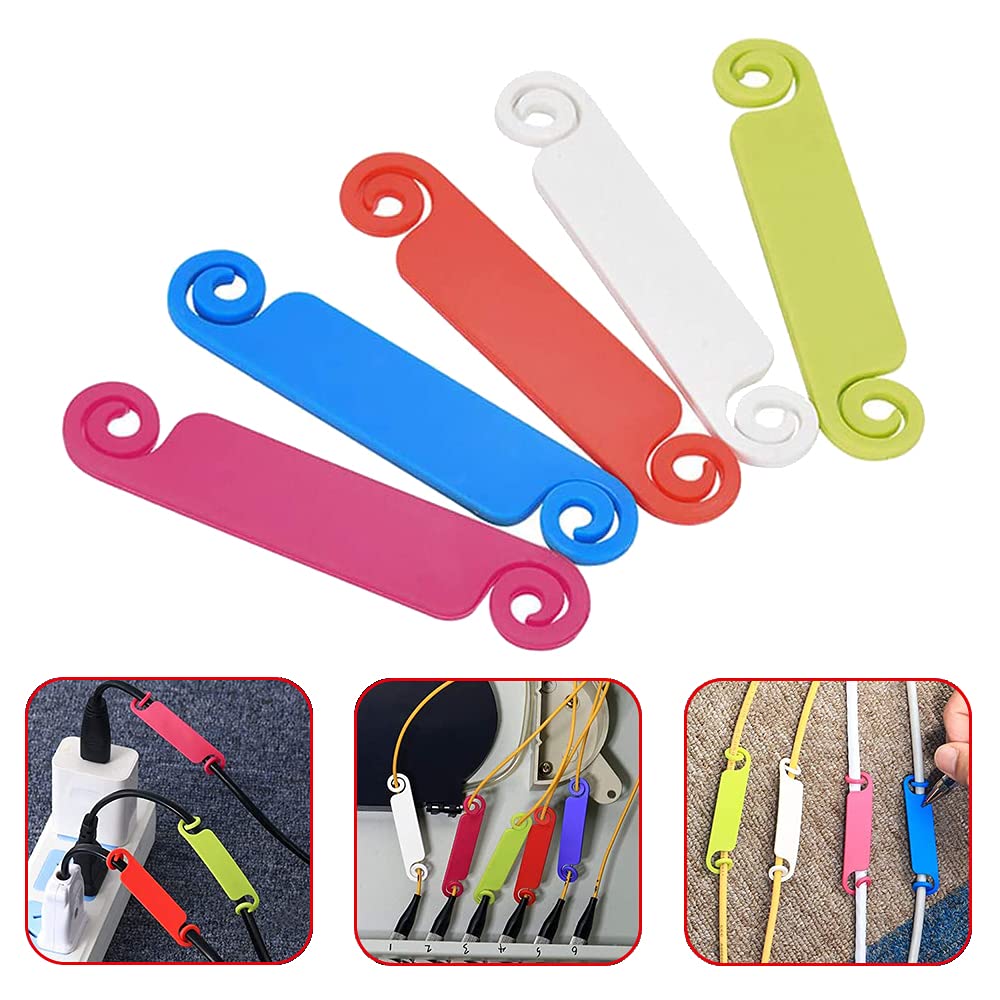 YIXISI 50 Pièces Étiquettes De Câbles, Durable Le Marquage Des Câbles Et L' Identification Des Câbles, Pour Lorganisation Des Fils De Gestion Des Couleurs Et Des Câbles, 5 Couleurs