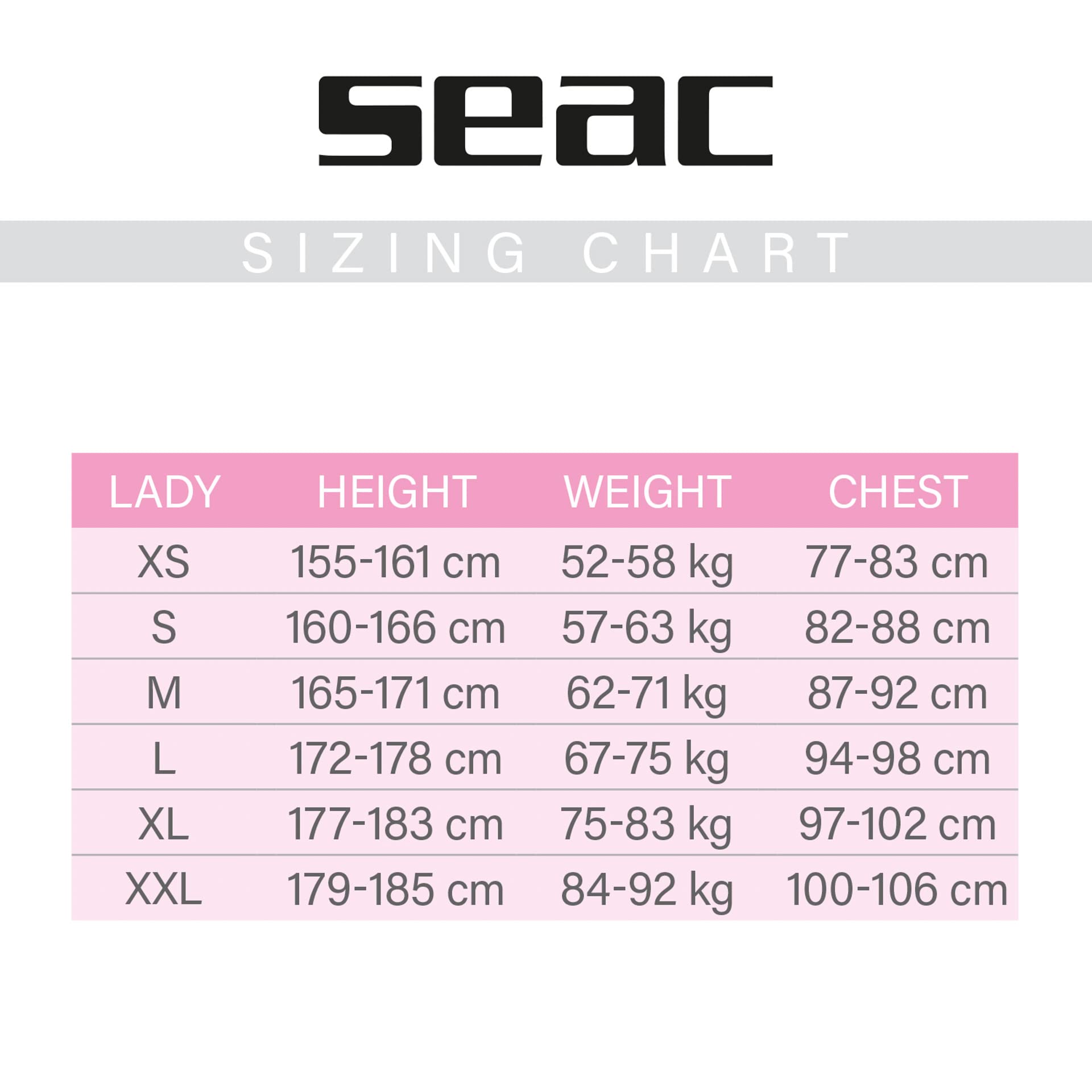 Seac Sense Long Lady, Traje de neopreno de una pieza para snorkel y submarino, Neopreno super elástico de 3 mm, Mujer