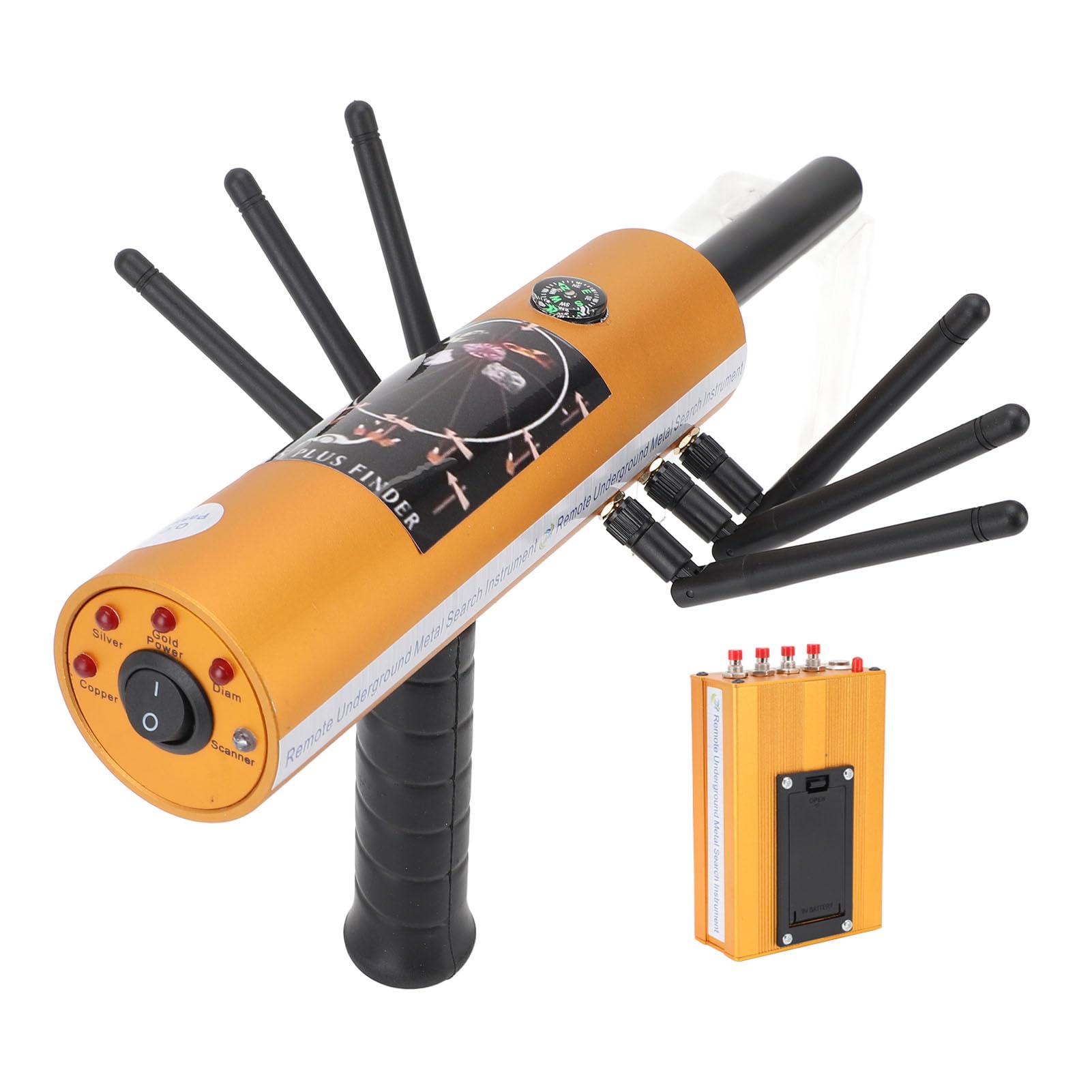 SIXRUN Detector de Metales Profesional, Buscador de Oro Plata Cobre y Piedras Preciosas con Alcance de 1200m y Detección de 30m de Profundidad para Exploración de Tesoros Subterráneos