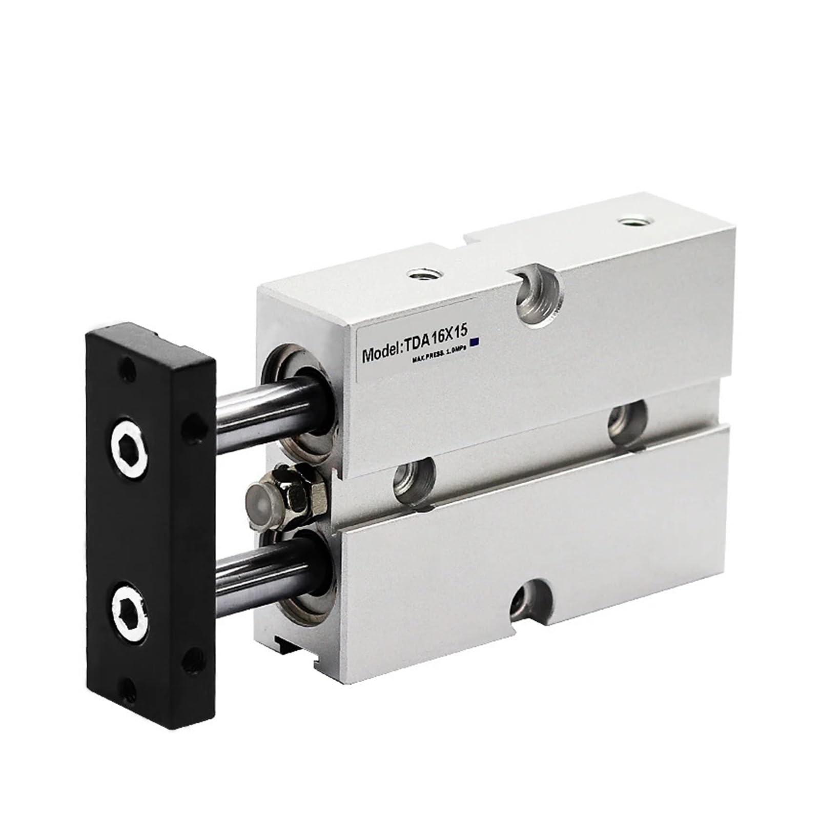 Cylindre double tige TN40 alésage 20mm anti-rotation stable