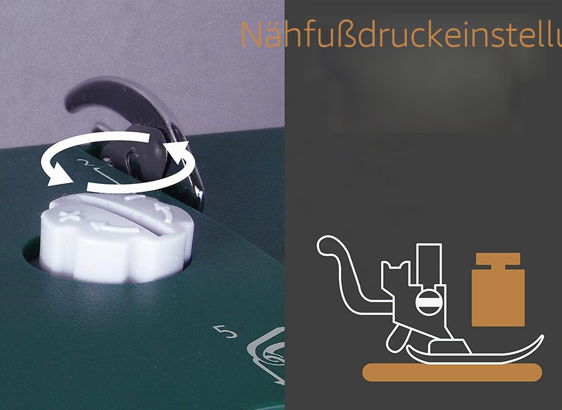 Necchi Q132A Nähmaschine, innen aus Aluminium-Druckguss, Schale aus ABS, Schwarz, Regular