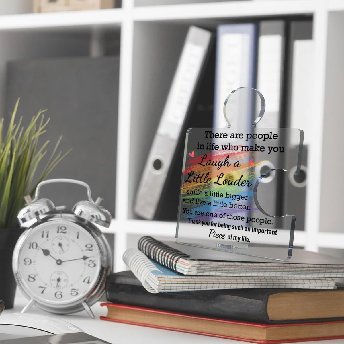 Co Worker Gifts Coworkers Appreciation Gift Thank You Gifts for Coworkers Friends Colleagues Co Workers Friendship Acrylic Puzzle Piece Plaque Sign Office Desk Decor - Image 4