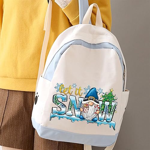 Miniatura 7 de 6 hojas de calcomanías de transferencia de calor para ropa, Papá Noel, parches para planchar, lindo árbol de Navidad, gnomo de alce, lavable,