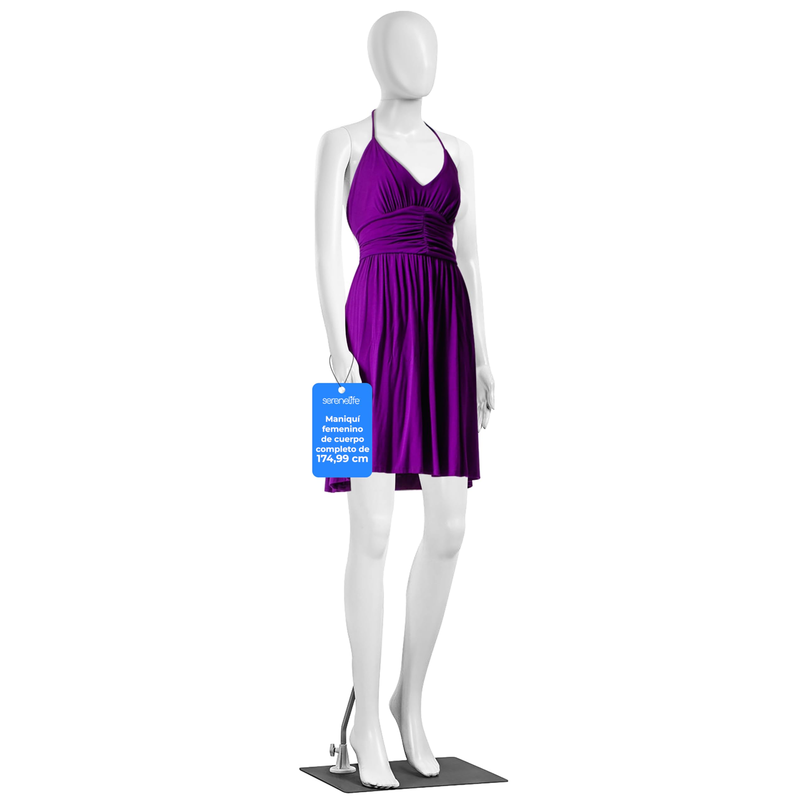 SereneLife maniquí Femenino de Cuerpo Completo, 175 cm de Altura, con Cabeza Ajustable, Extremidades Flexibles y diseño Desmontable, Tiendas de Ropa, Boutiques, Exposiciones y más