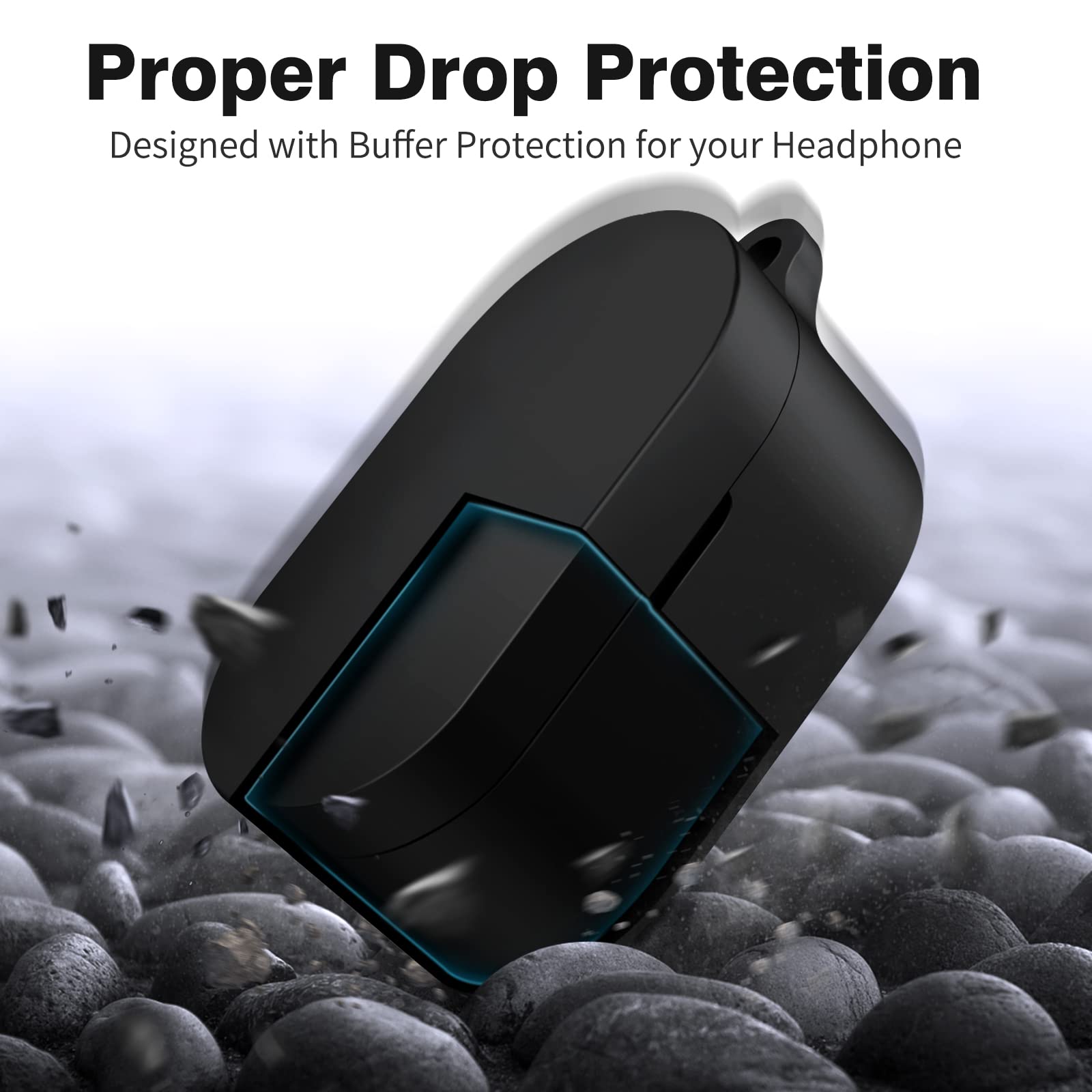 OnePlus Buds Pro 3 Case Cover - Full Body Silicone Protection With Keychain | Wireless Charging Compatible