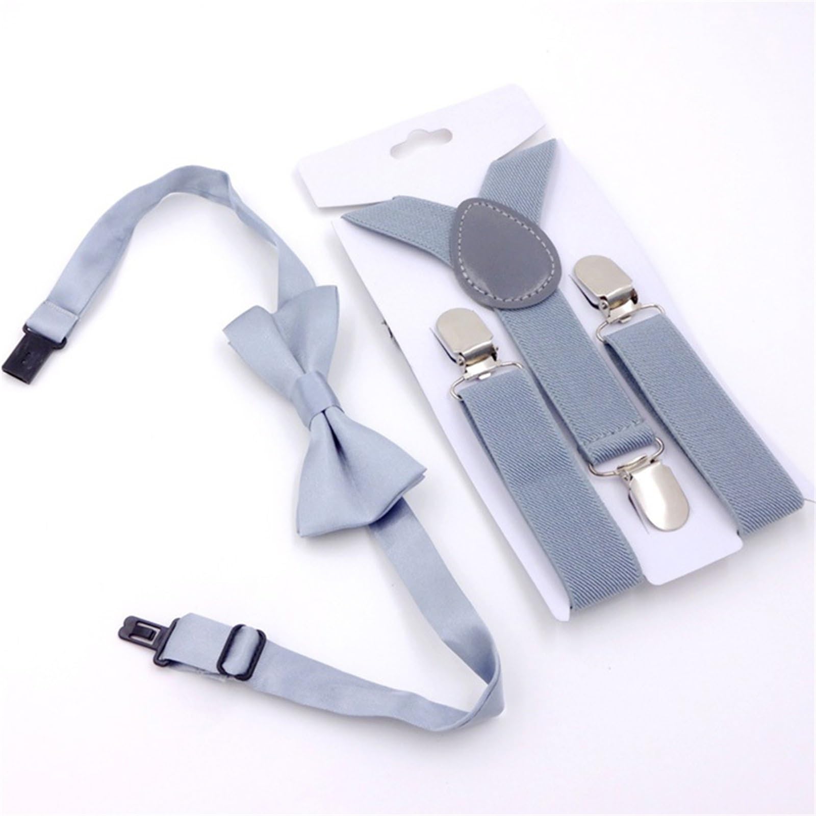 Tirantes para Niños Conjunto de tirantes con pajarita for niños, cinturón for pantalones con tres clips en la parte trasera, for hombres y mujeres