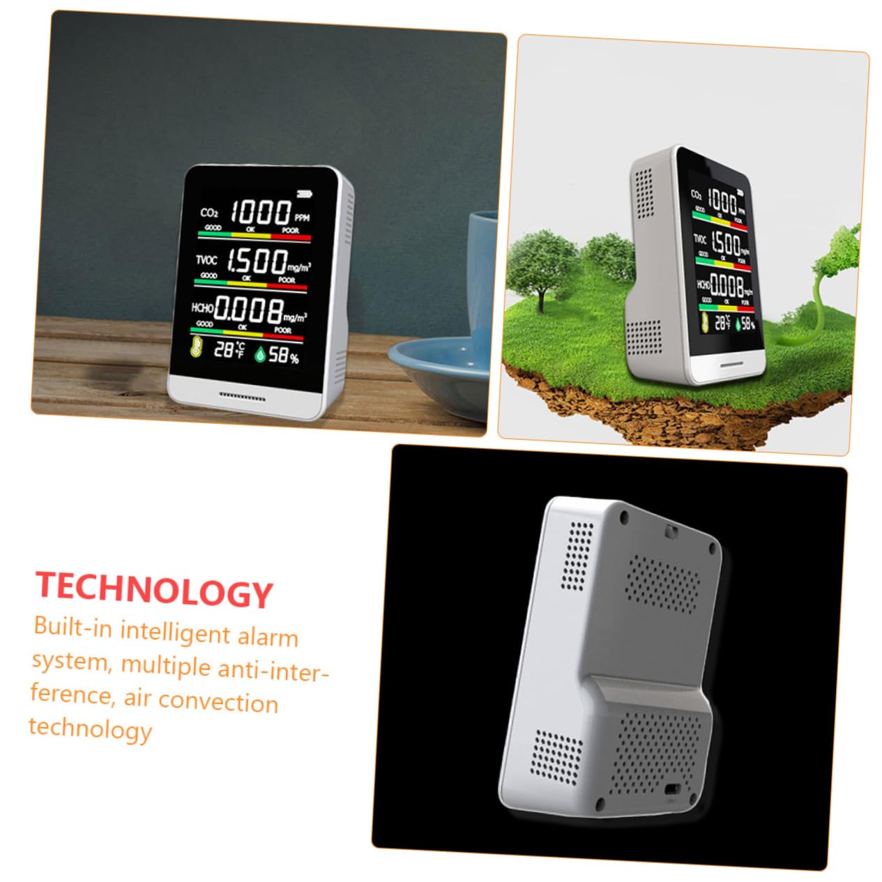 Quality Detector Ir Temperature Humidity Sensor for Real Monitoring Homes Offices and Greenhouses Accurate Measurement of Carbon Dioxide Levels