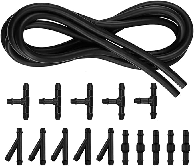 Kit Tubo Lavavetri Auto - 5 Metri Con 17 Pezzi - Per Parabrezza, Universale - Foto 11
