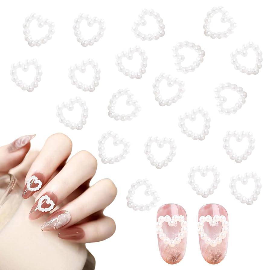 ハートパール　ネイルパーツ　文字　お名前 ハートパールネイルパーツ文字お名前