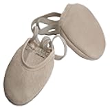 Pirouette Lyrical Shoes, Khaki Half Sole Dance Shoes for Artistic Gymnastics Rhythmic Toe Girls Women 35-46 EU