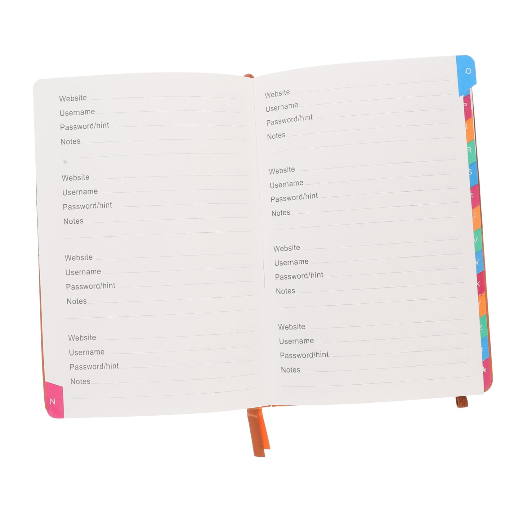 NUOBESTY Passwort Notizbuch A5 Vielseitig und Elegant mit Alphabetischen Registern für Effiziente Organisation Kleines Praktisches Adressbuch aus Pu und Papier für Website Adressen