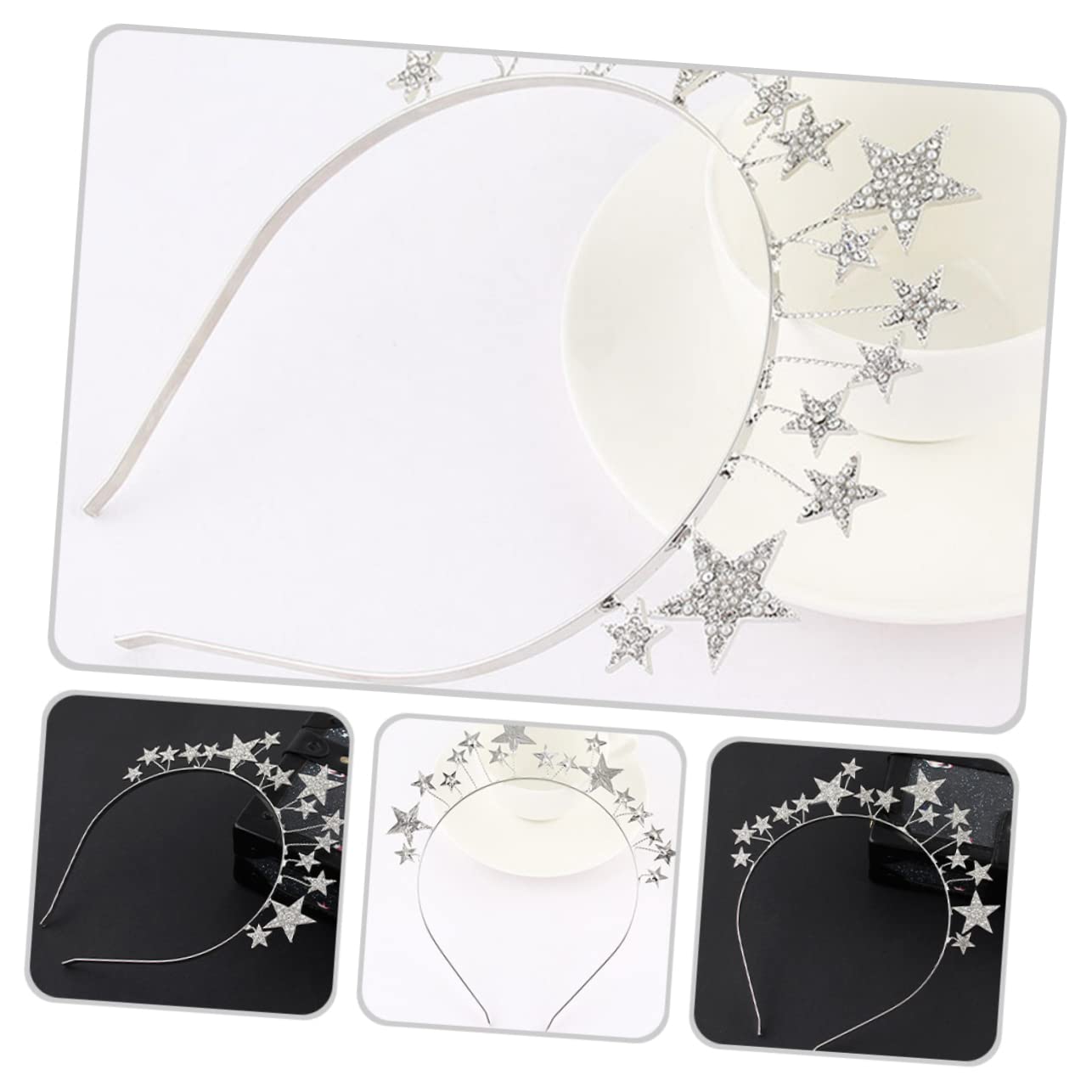 Healeved 5pezzi Cerchietto Per e Matrimoni Accessorio Per e Ragazze Decorazione Luccicante Per Compleanni e Celebrazioni