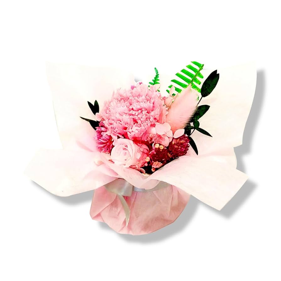 ドライフラワーブライダルブーケ　パームフラワー　　さくらピンク　クラシカル ドライフラワーブライダルブーケ　パームフラワー　　さくらピンク　クラシカル