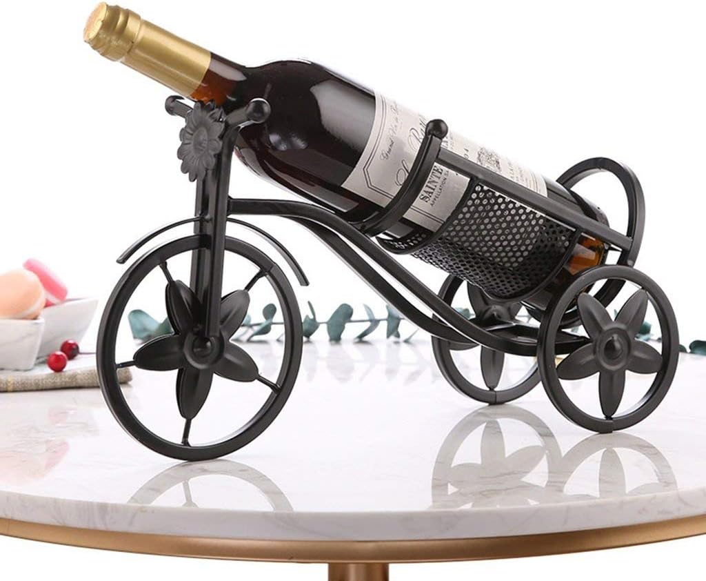 Wine Racks Single Bottle Countertop Wine Rack Iron Free Standing Holder European Style Royal Carriage Vintage Bottle Rack Shelf for Kitchen Living Room Display Holder Fully Assembled Bro