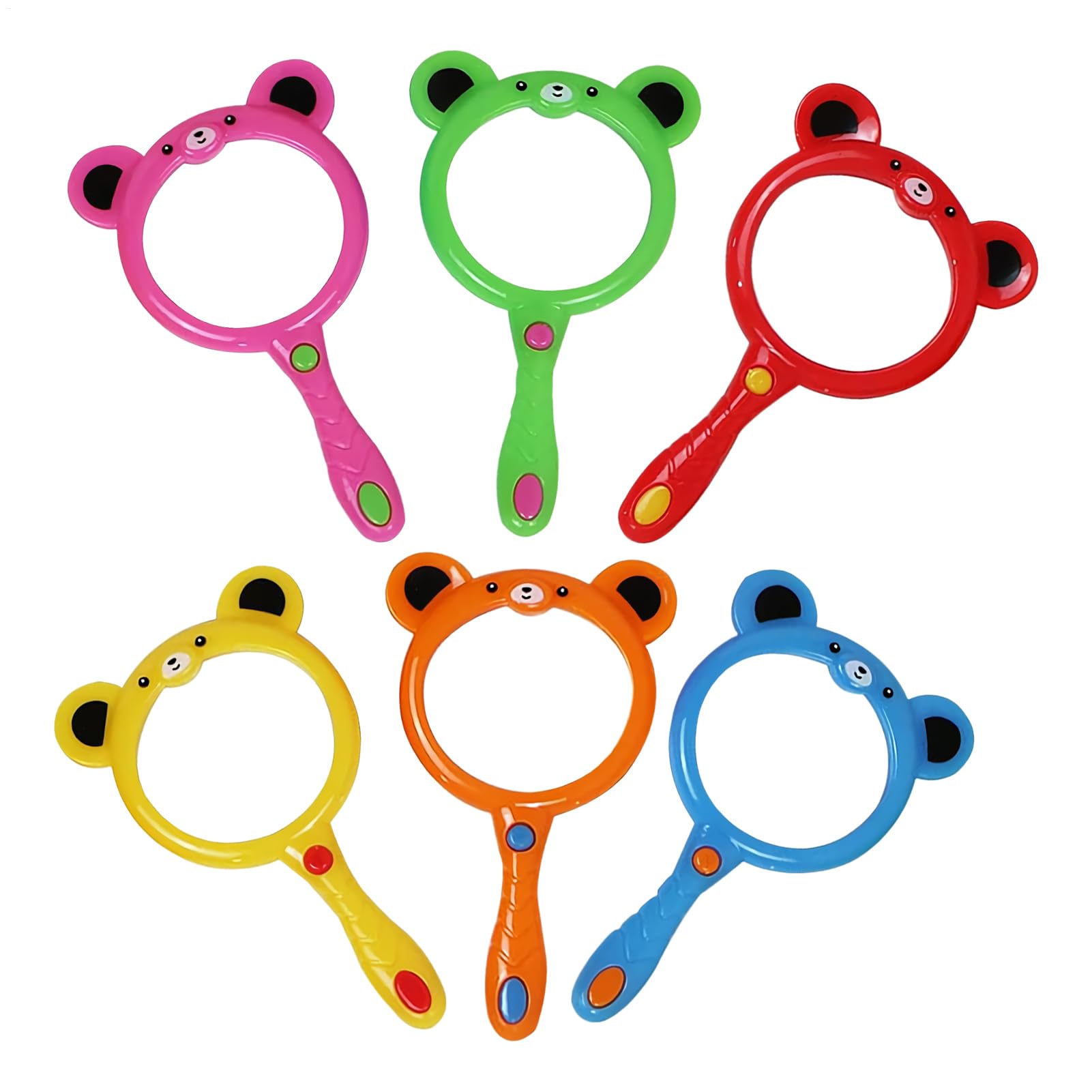 Toy Magnifying Glass,6-Pieces Magnifier Tool - Small Kid Magnifier - for School Students Learning Home Science Outdoor Observation Party Favor — view 7