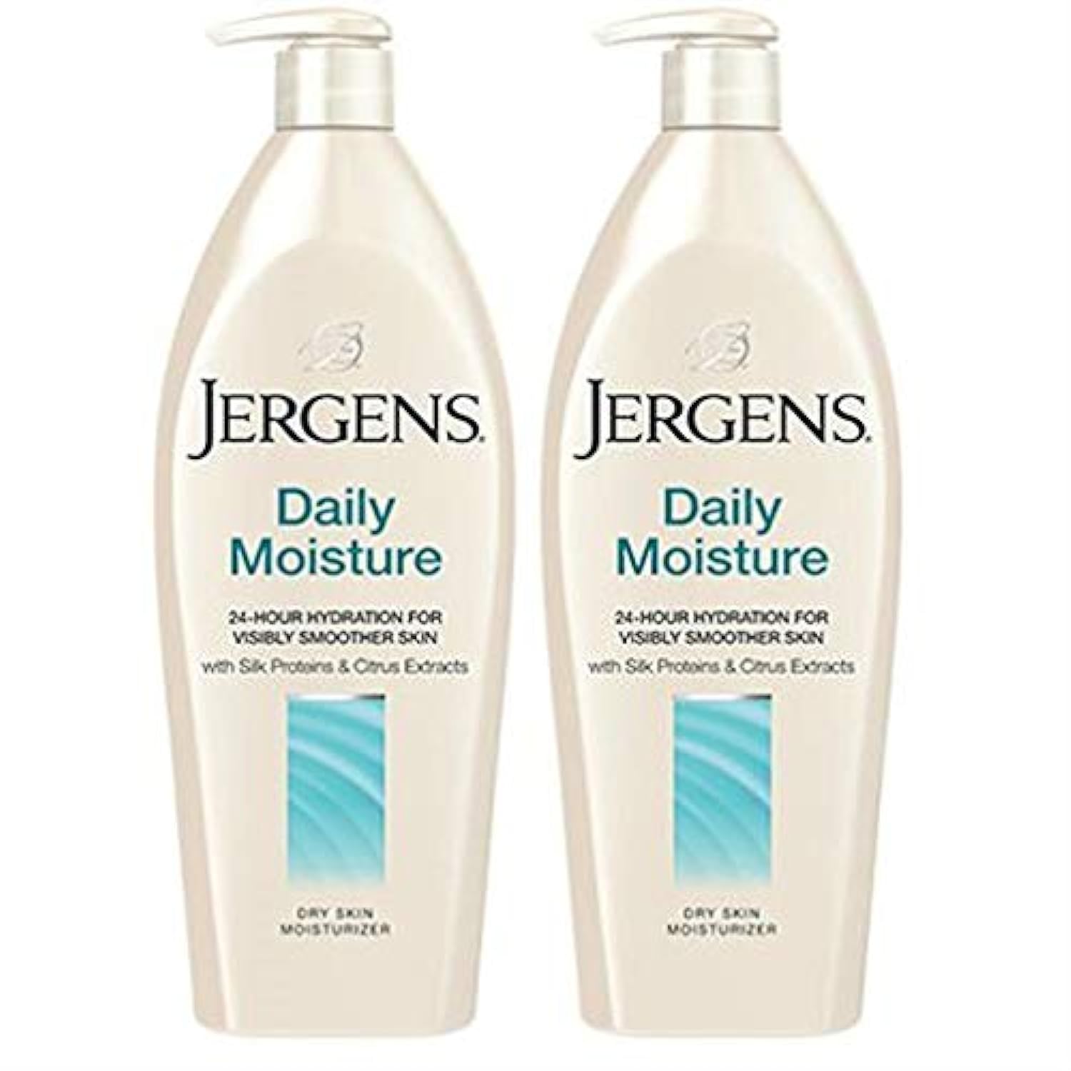 JergensDaily Moisture Dry Skin Moisturizer, 2 x 400 ml