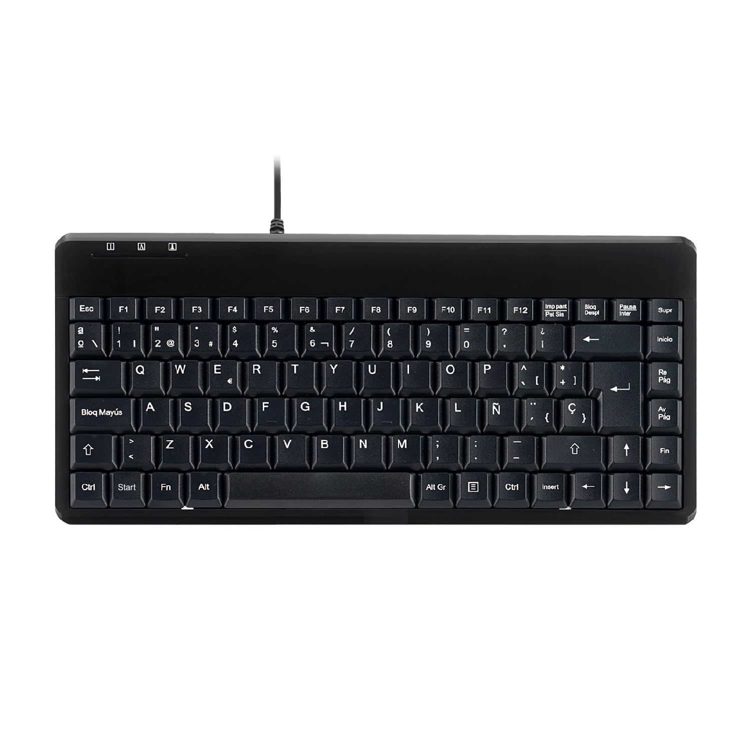 PERIBOARD-409P ES Mini Teclado con PS2 Cable - 314x146x20mm - - QWERTY Español