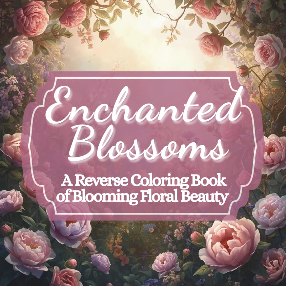 Enchanted Blossoms: A Reverse Coloring Book of Blooming Floral Beauty