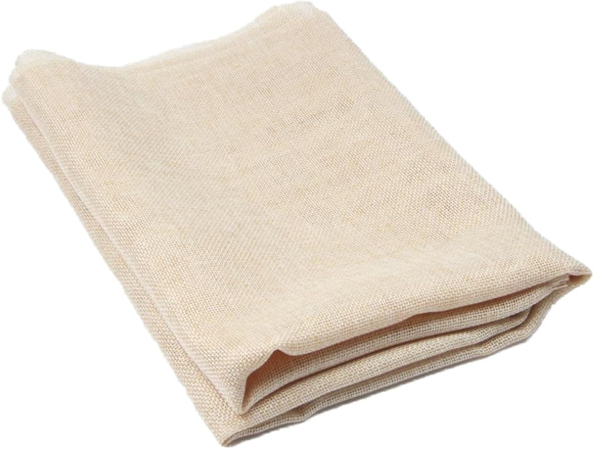 Flushbay Speaker Grill Cloth Linen Speaker Fabric Protective Dustproof Mesh Cloth Stereo Fabric Replacement for Home Stage Speakers, Media Cabinet, KTV Box-Two Layers(50 * 146cm-Beige)